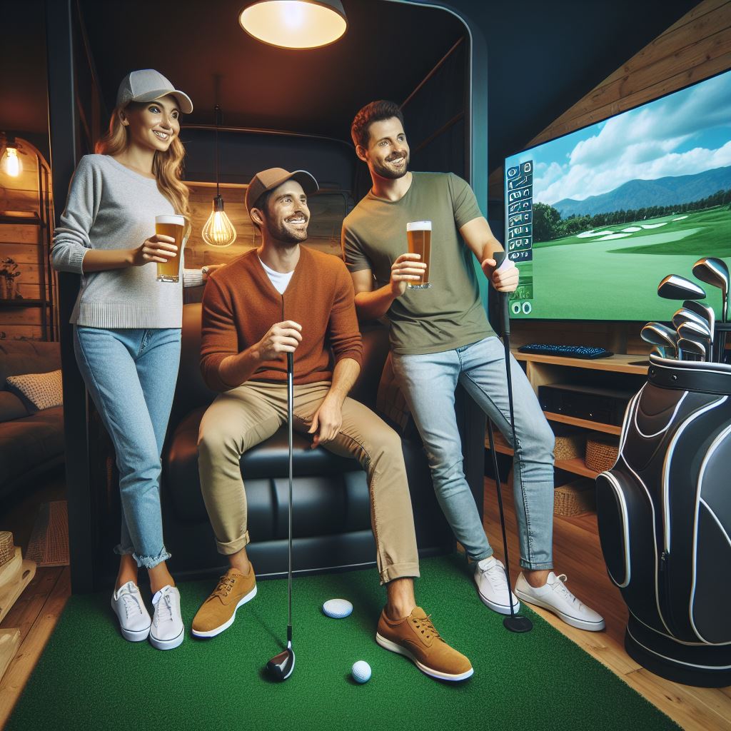 Party in Golf Simulator Room