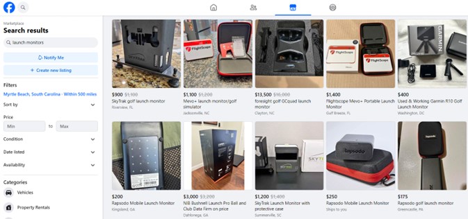 Facebook Marketplace Used Golf Simulator