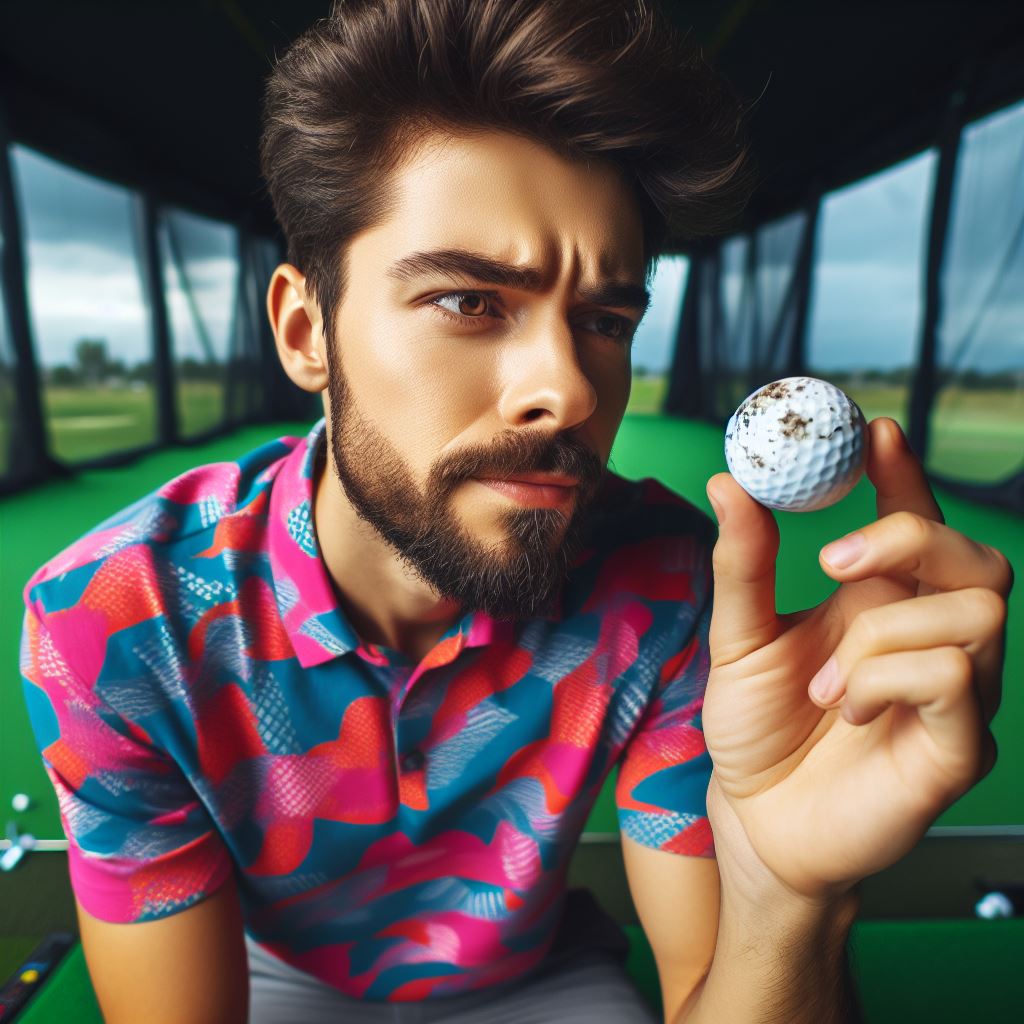 Golf Simulator Balls Dirty